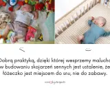 Dziecko śpi w łóżeczku. Psychologia spania z dzieckiem: łóżeczko to miejsce snu, nie zabawy.