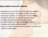 1,5 roczne dziecko budzi się w nocy z płaczem, nie daje się przytulić, krzyczy i płacze, a potem uspokaja się.