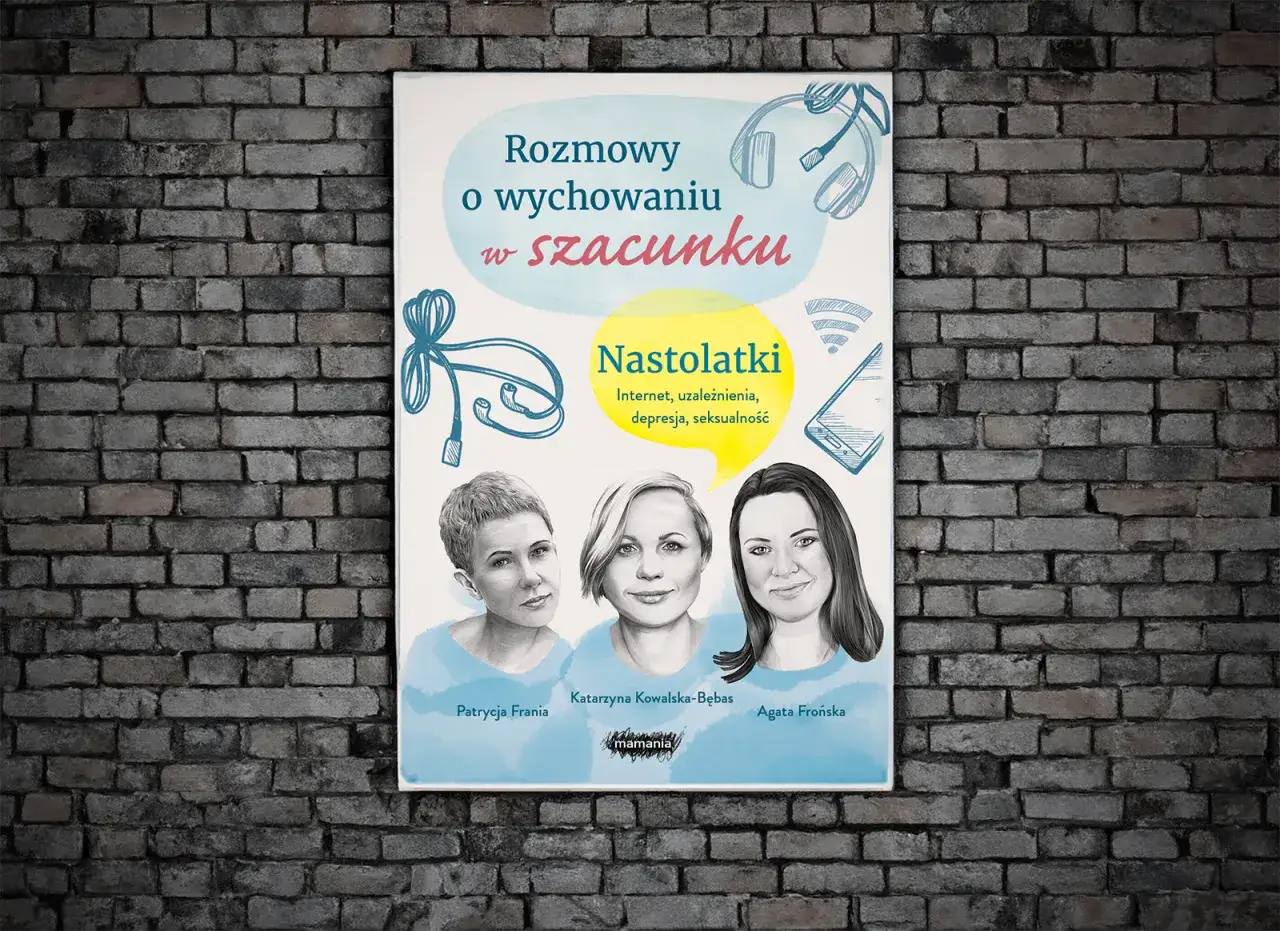 Okładka książki o wychowaniu nastolatków, poruszająca tematykę zachowań ryzykownych dzieci i młodzieży: Internet, uzależnienia, depresja, seksualność.